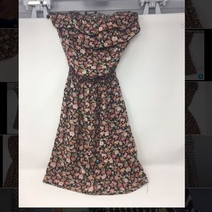 Strapless Flower Spring Street Dress 👗- Small